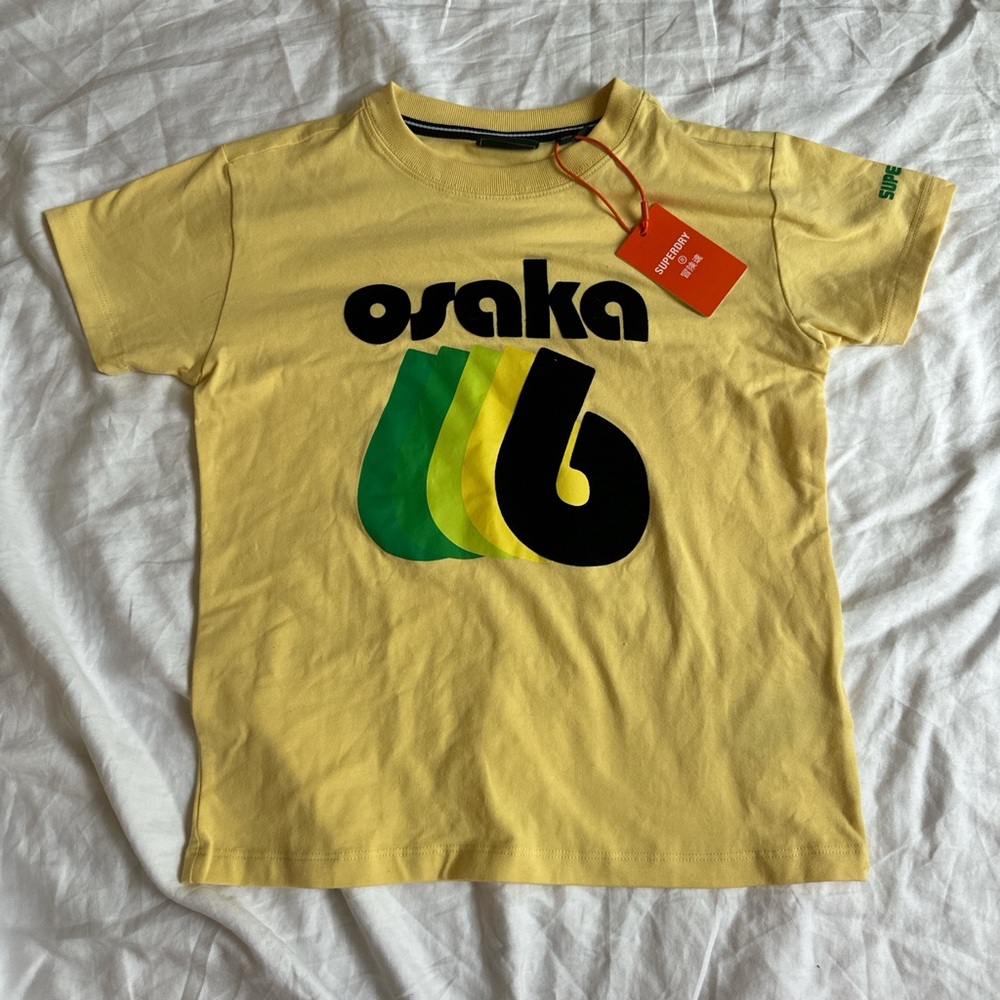 Superdry Retro Yellow and Green Crop Top